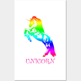 Rainbow Unicorn Posters and Art